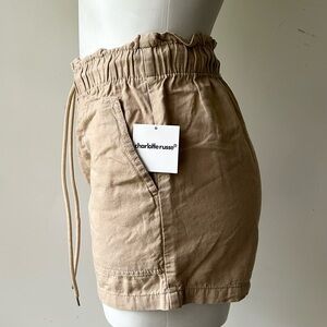 Charlotte Russe Women's Khaki Drawstring Utility Shorts, XS NWT